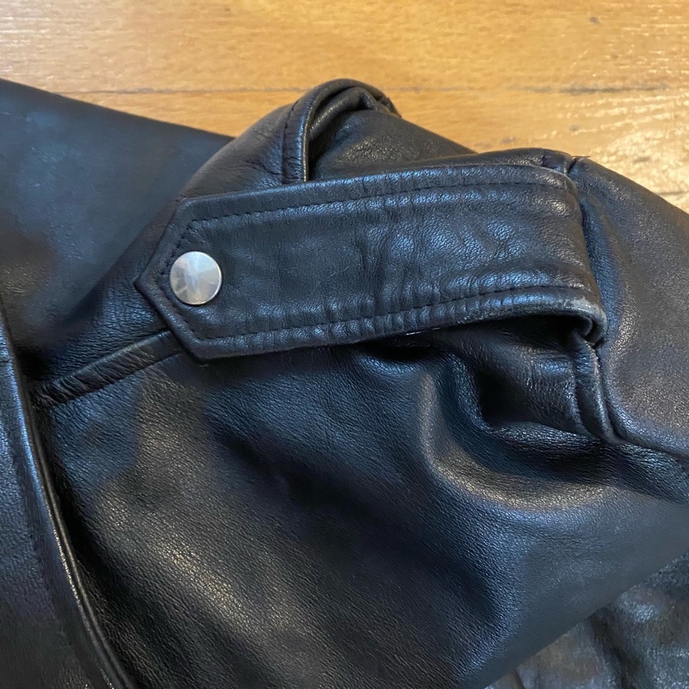 Vintage 80s Diamond Leathers Fringed Moto Jacket - Picture 8 of 13